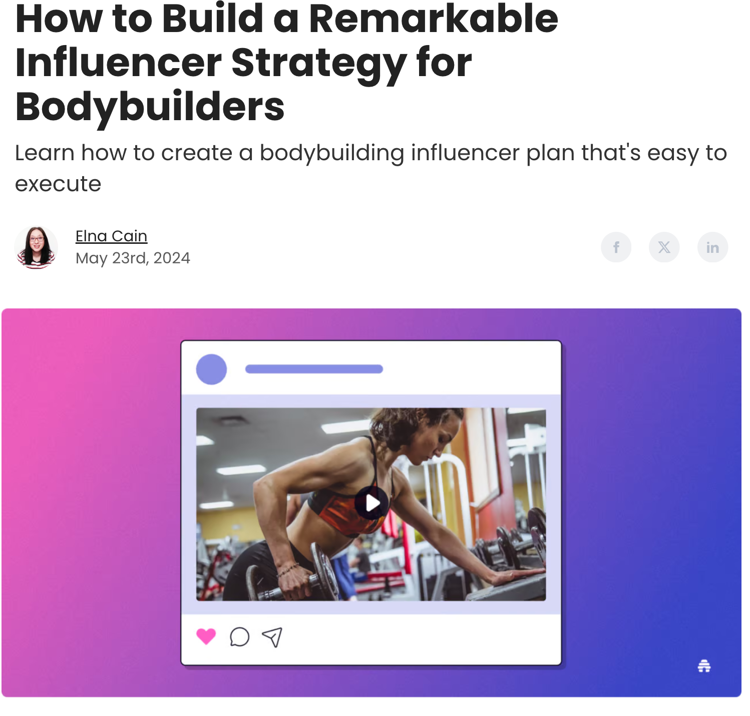 How to Build a Remarkable Influencer Strategy for Bodybuilders
